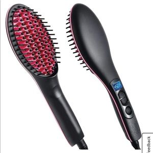 ceramic hairbrush straightener